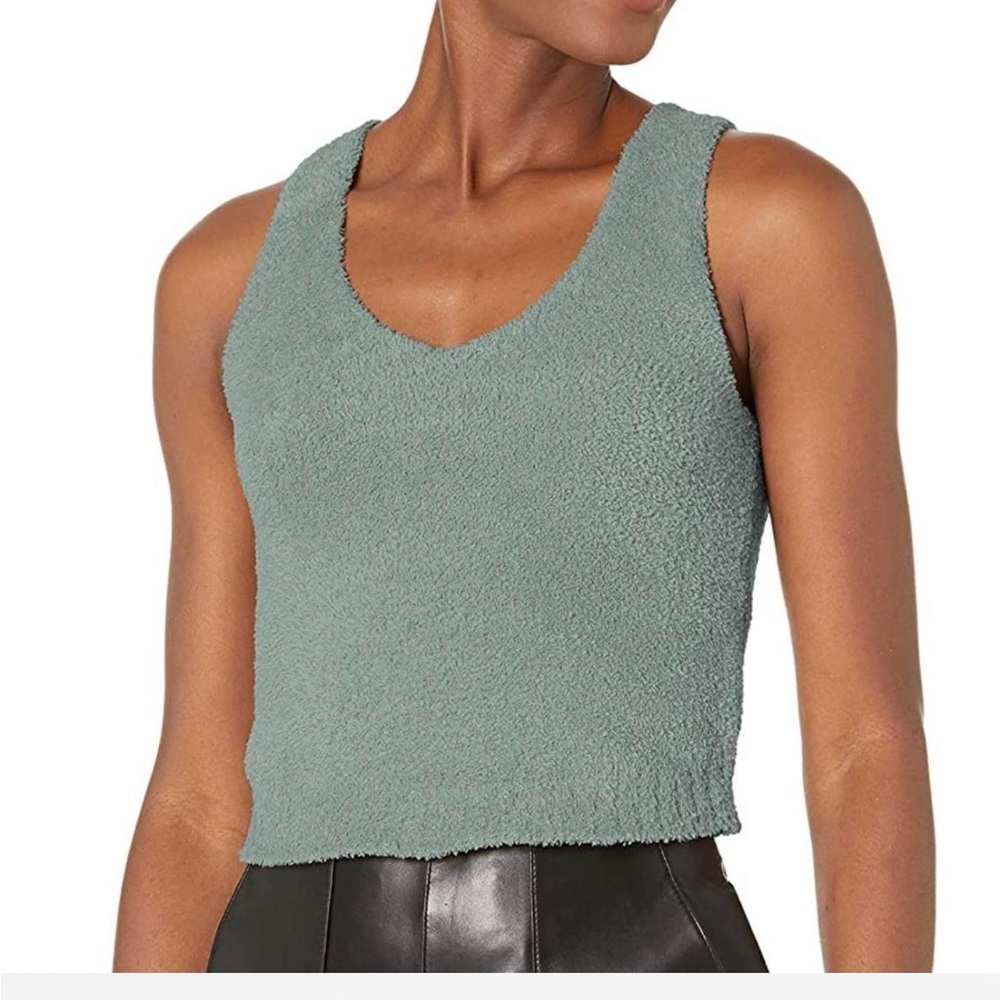 UGG Sage Knit Cropped Fuzzy Cozy Tank